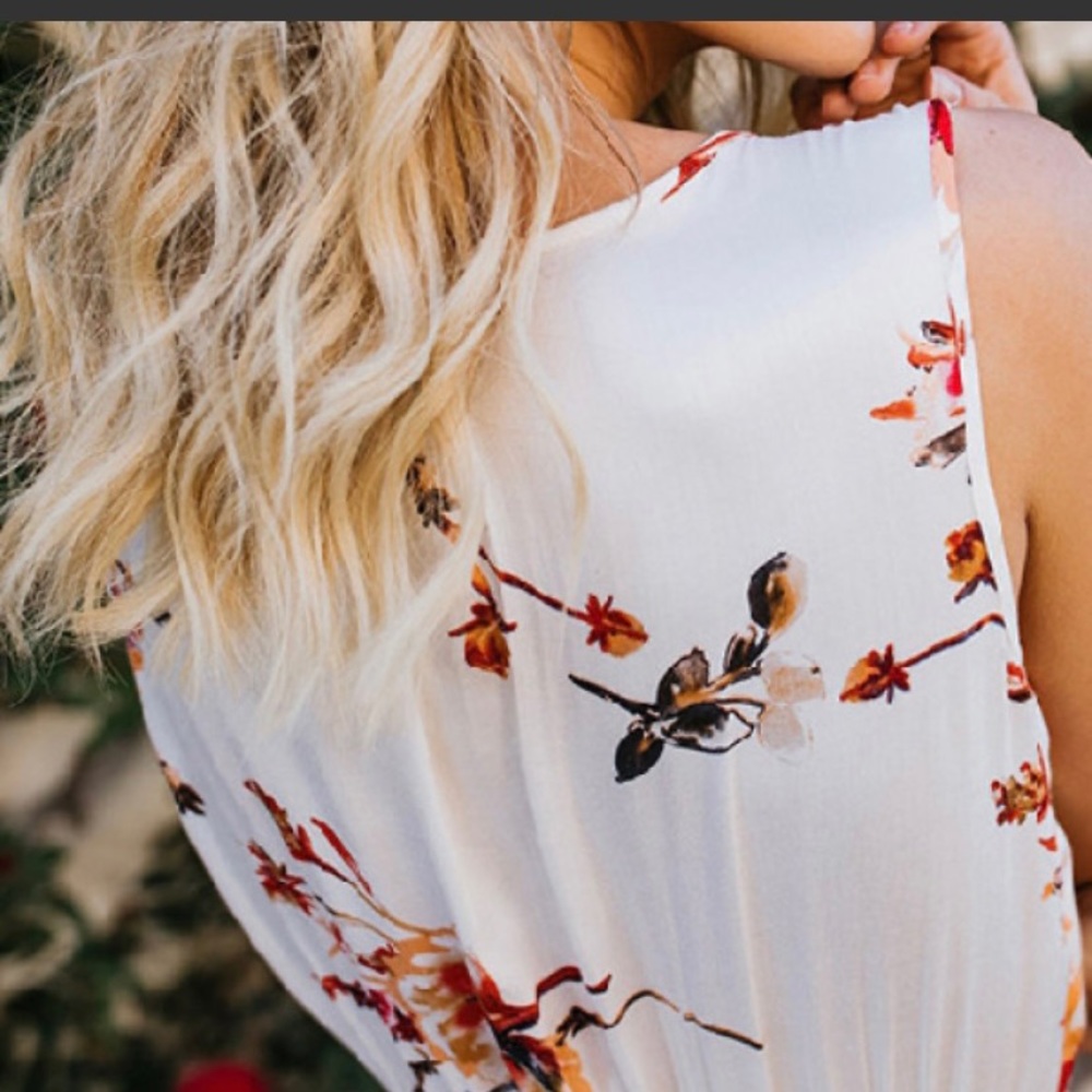 FLORAL SLEEVELESS MAXI DRESS - Picture 6 of 11